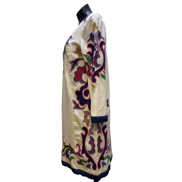 NWT Maeve Anthropologie Embroidered Dress White Multi XS - Picture 4 of 7